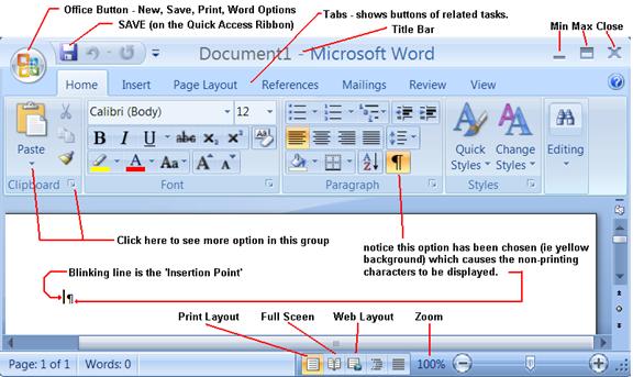 text size in word writer